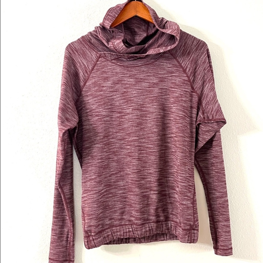 🍋LIKE NEW Lululemon Healthy Heart Heather Bordeaux pullover hoodie